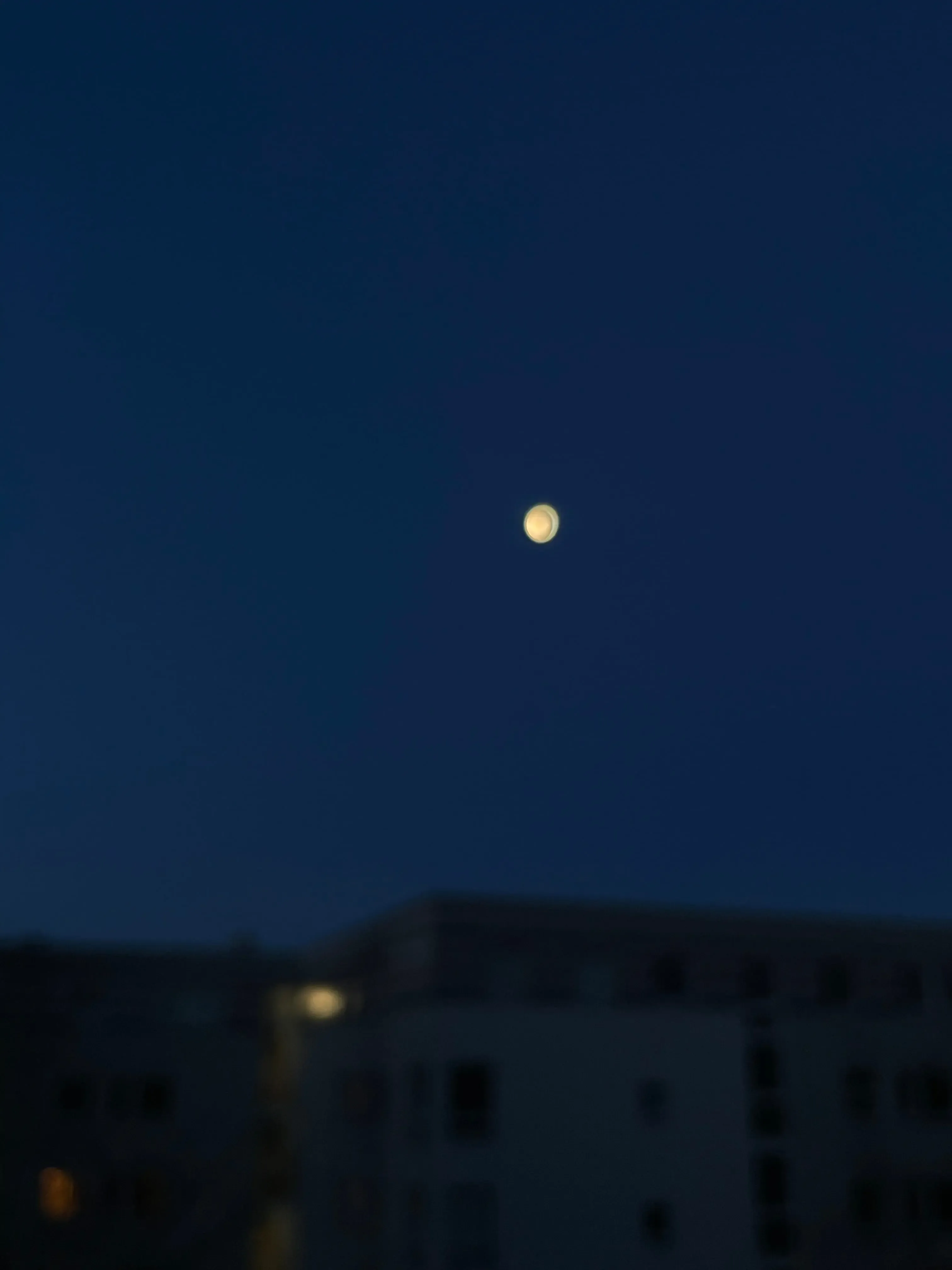 Blurry view from window.